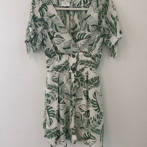 Sienna Sky Tropical Green Leaf Blouse
